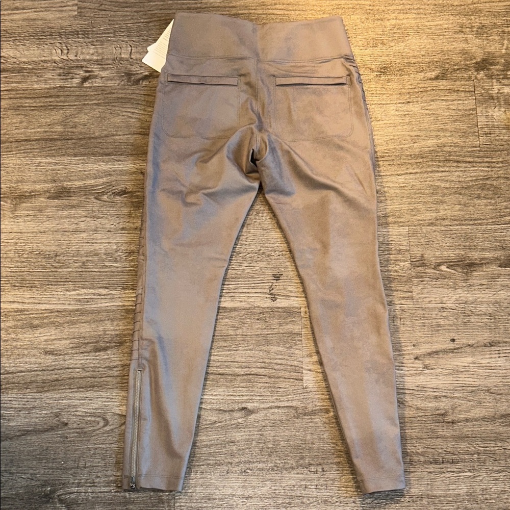 Athleta Delancey Moto Leggings Metallic Taupe Shimmer Size M NWT - Picture 6 of 14